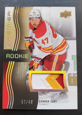 2023-24 Premier Connor Zary Rookie 3 Color Relic 7/49 #114 Calgary Flames