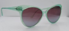 Vintage 186233 Green Oval Cat-Eyed Sunglasses Frames Italy
