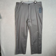 Tommy Hilfiger Mens 36 Regular Gray Straight-Leg Pants Cotton Blend NEW 