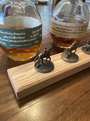 Breweriana Blantons Blanton S Bourbon Cork Display Solid Oak W Black Limba Inlay Whiskey Collectables Sloopy In