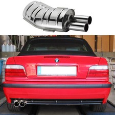 EISENMANN Sportauspuff 2x70mm scharf super Sound für BMW E36 325i 328i