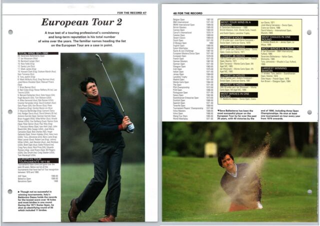 European Tour 2 - Record - Improve Your Golf 1989-92 Eaglemoss Page