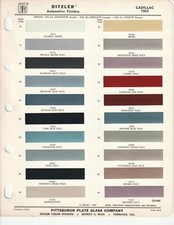 1962 Cadillac Seville Fleetwood Eldorado Paint Chips Ditzler