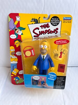 BNIB PLAYMATES INTERACTIVE THE SIMPSONS SERIES 3 SUNDAY BEST HOMER FIGURE WOS