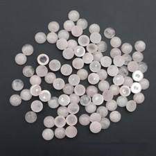 100pcs 10mm Round CAB CABOCHON Natural Rose Quartz Stone Round Beads No Holes