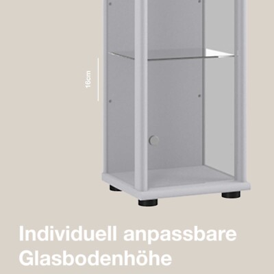 Vitrinas Decorativas De Pared Vitrina De Pared K-Möbel 80x60x25 Cm - Cristal Templado, 2 Estantes Ajustables | Ideal Para Colecciones Vitrinas De