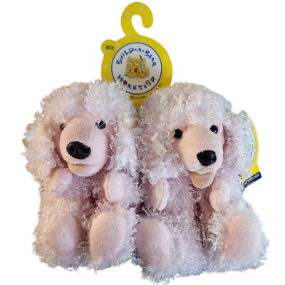 2006 Build A Bear Girl's 10 / 11 Pink Poodle W/ Bows Child Slippers BAB HTF