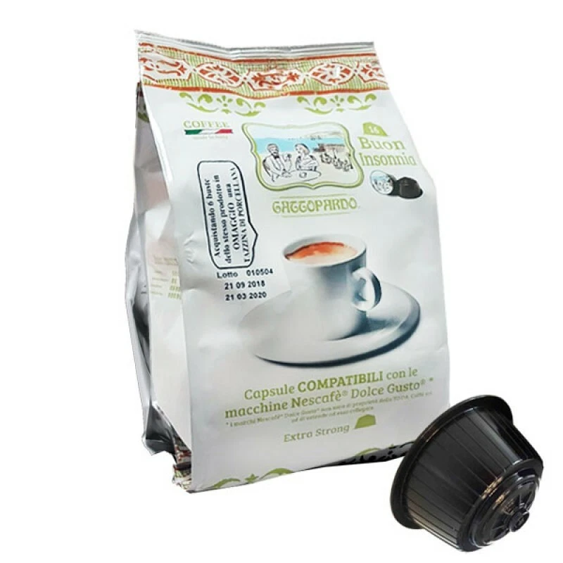 128 capsule caffè TODA Gattopardo INSONNIA compatibili Nescafè DOLCE GUSTO !