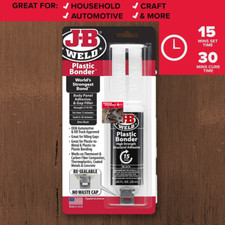 J-B Weld 50139 Plastic Bonder Body Panel Adhesive And Gap Filler Syringe - Black