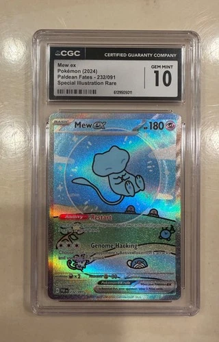 2024 Pokemon Mew ex Paldean Fates SIR Bubble Mew 232/091 CGC 10