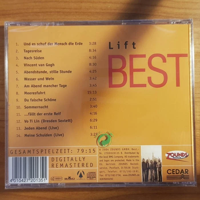 NEUE CD - ZOUNDS  - LIFT - Best - Tagesreise - Bild 2 von 2