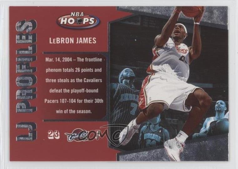 2005-06 NBA Hoops LJ Profiles LeBron James #LBJ-19 gb9