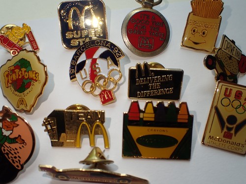 13 Assorted McDonalds Enamel Lapel Pins Nice