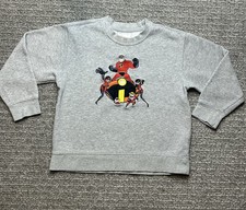 Vintage Y2K Kids Disney Incredibles Crew Neck Sweatshirt Size S 5-6