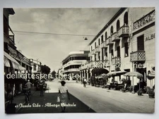 JESOLO LIDO Venezia Albergo Centrale animata bar insegna Coca Cola cartolina