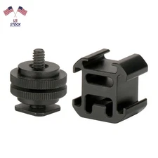 Camera Hot Shoe Mount Adapter Video Accessory Triple Cold Shoe Bracket Lights V