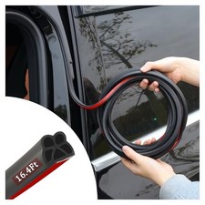 Car Door Weather Stripping Door Seal Strip,B-Shape Double Layer Rubber 16.4Ft
