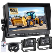 Backup Camera System 7" 2-Wired AHD1080P IP69K Waterproof IR Night Vision