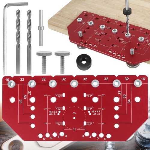 Shelf Pin Hinge Jig 35mm Cabinet Hinge Drilling Jig Precise Concealed qisaO - Picture 8 of 11