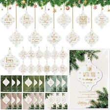 36 Sets Christian Christmas Ornaments Bulk Religious Gifts Bible Verse Inspir...