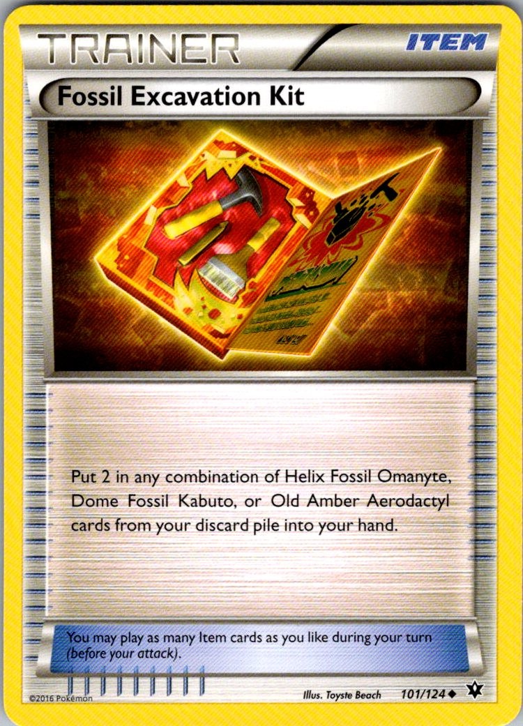Fossil Excavation Kit Fates Collide 101/124 Uncommon Pokemon Near Mint