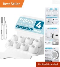 Replacement Ear Tips for Airpods Pro 1st /2nd 4 Pairs White