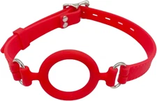 Leather Restraints Ball Mouth Plug Open Mouth Gag O-Ring Gag Restraints, Adjusta