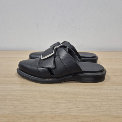 Dr. Martens Nyro schwarz Leder spitz zulaufend Punk Creeper Grunge Pantoletten Sandalen UK 3