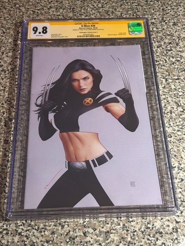 Signed X-MEN #20 CGC 9.8 by John Tyler Christopher Virgin Negative Space Variant