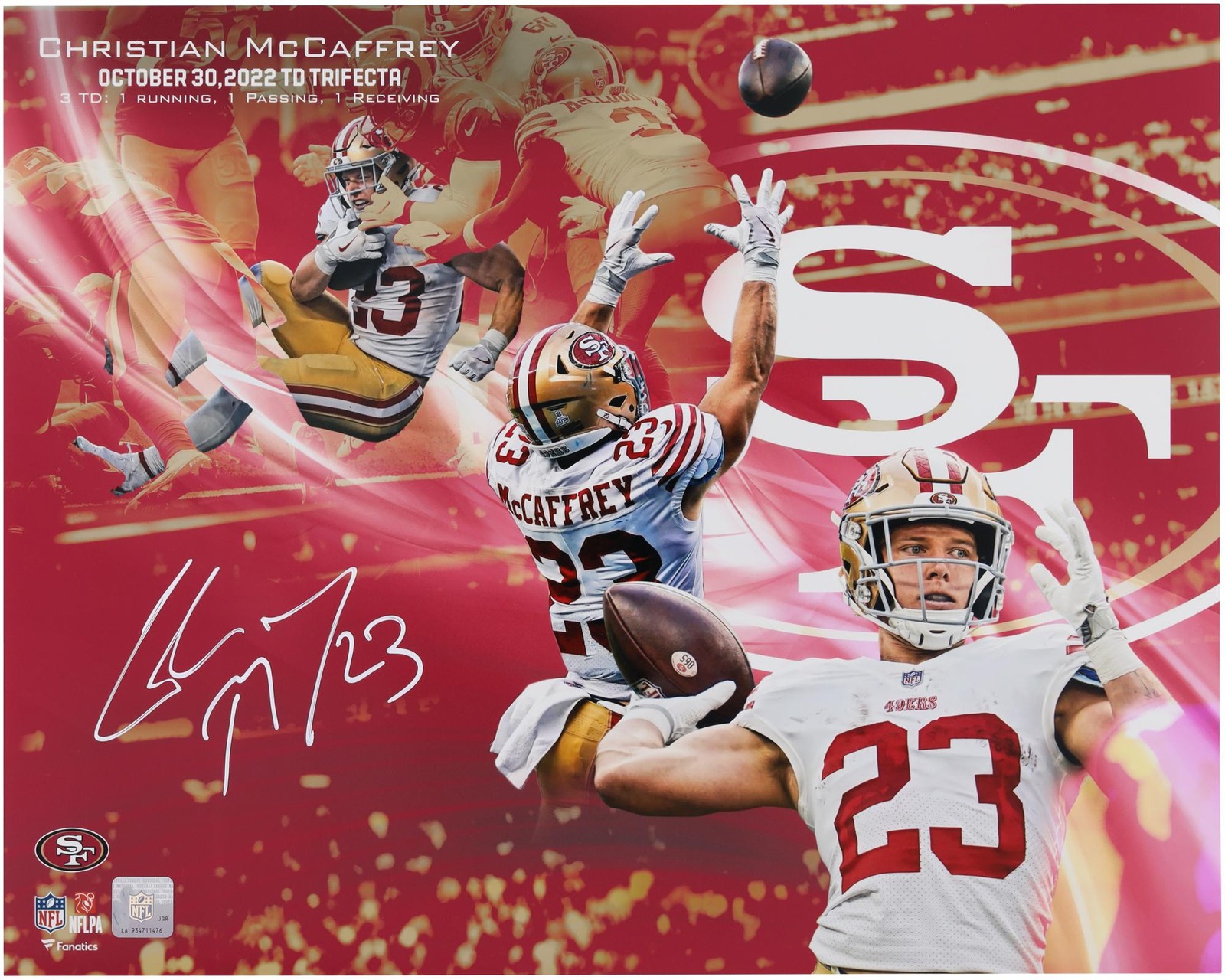 Christian McCaffrey San Francisco 49ers Autographed 16" x 20" Collage Photograph