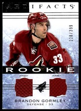 2014-15 Upper Deck Artifacts Jersey / Silver Brandon Gormley 220/399 Arizona