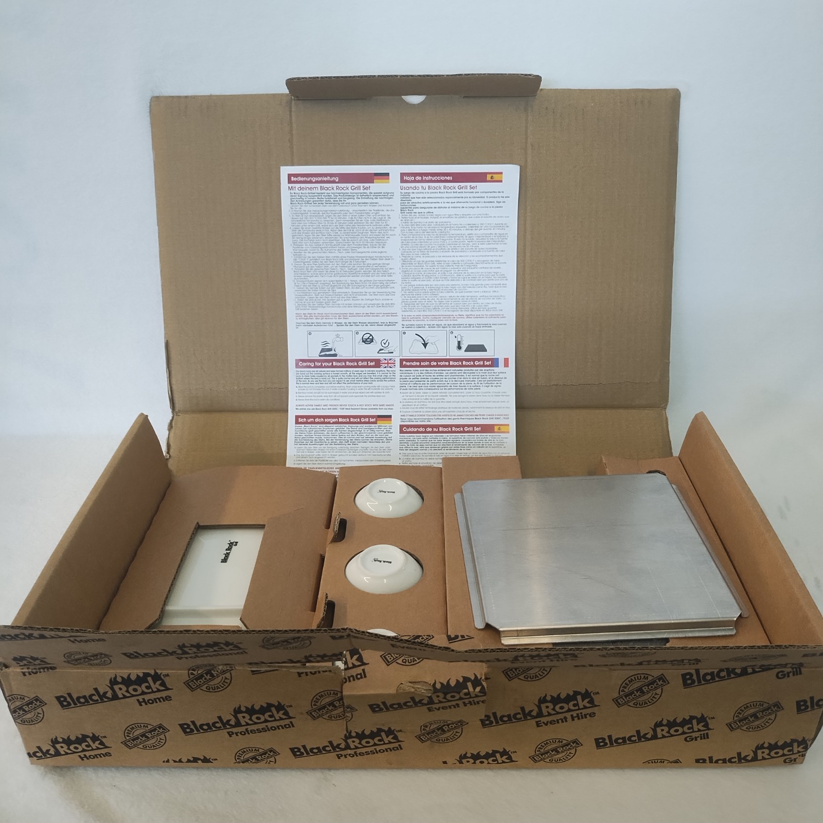 Professional Steak Stone Grill Set from Black Rock Grill Lava Cooking Stones