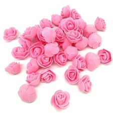 100 PCS 3 CM Mini Fake Artificial Rose Flowers DIY Wedding Bouquets Pink