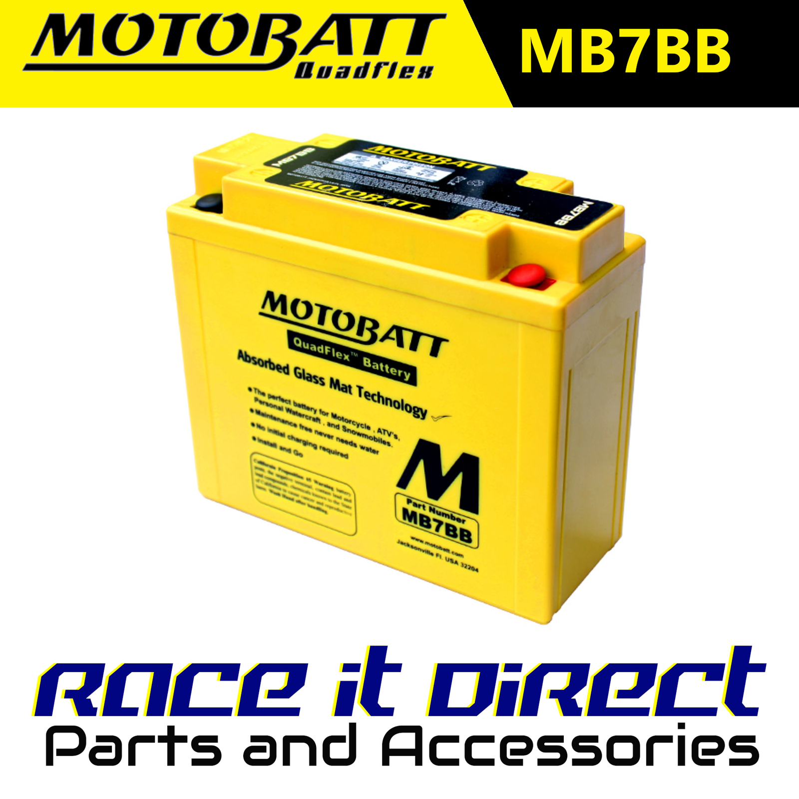 Motobatt Premium Battery for Lexmoto Viper 125 SK125 22A AGM