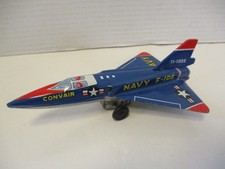 Vintage Tin Friction NAVY F-106 CONVAIR Toy