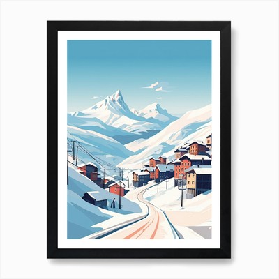 Val Thorens   France, Ski Resort Il Framed Wall Art Poster Canvas Print Picture