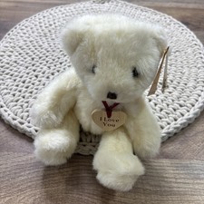 Vintage Russ I Love You White Teddy Bear Plush 7  Stuffed Animal with TAG