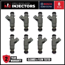 OEM Bosch 0280155744 Fuel Injector Set of 8 for 1998-2002 Mercedes SL500 4.3 5.0