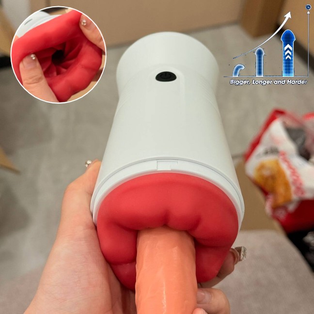 Herren Elektrischer Masturbator Teleskop Handfrei Cup Blowjob für Männer Sextoys