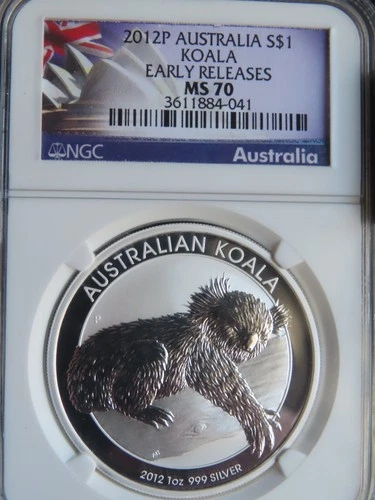 2012 Australia Koala S$1 NGC MS70 silver 1oz