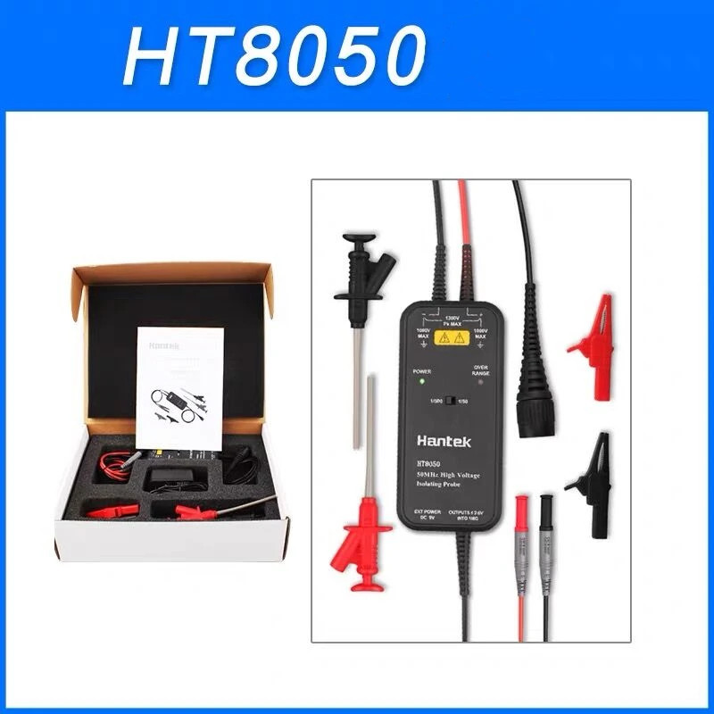 Hantek Oscilloscope High Voltage Differential Probe 50/100Mhz Ratio 1/50 1/500