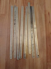 Gilbert Erector Set Part 41-Hole 10" Nickel Plated Strip Lot of 8