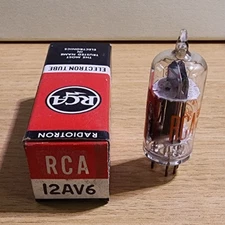 12AV6 RCA Duo-Diode High-Mu Triode Vacuum Tube - NOS - TESTED