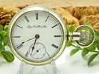 Vintage Antique Elgin Exhibition back display pocket watch grade 141 15J 18 size