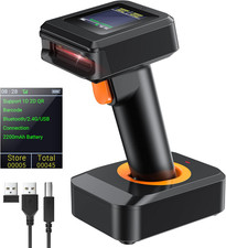 Tera Pro 1D 2D QR Wireless Barcode Scanner with Display Screen Battery Level Ind