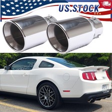 Pairs Exhaust Pipes Car Rear Throat Muffler 38-76mm For Ford Mustang Shelbygt500
