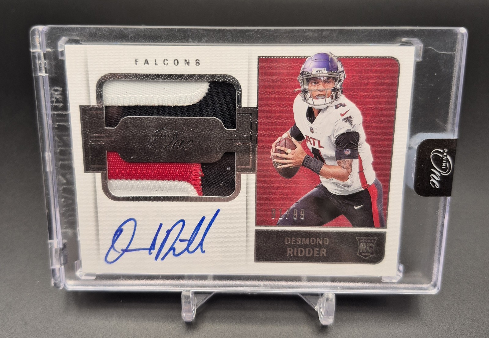 Desmond Ridder Panini One #47 Patch Autograph