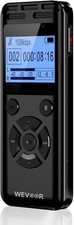 64GB Digital Voice Recorder with Noise Reduction, 1536Kbps HD Stereo,