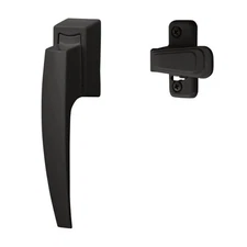 VP Pull Handle with Locking Latch, Storm Door Handle, Matte Black