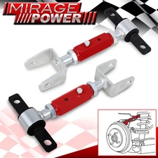 For 01-05 Civic / 02-06 RSX DC5 Rear Adjustable Alignment Camber Toe Arm Kit Red